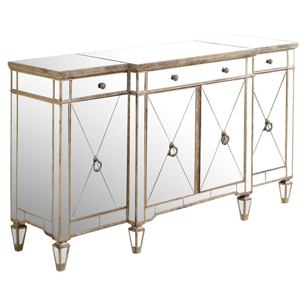 mirrored buffet table